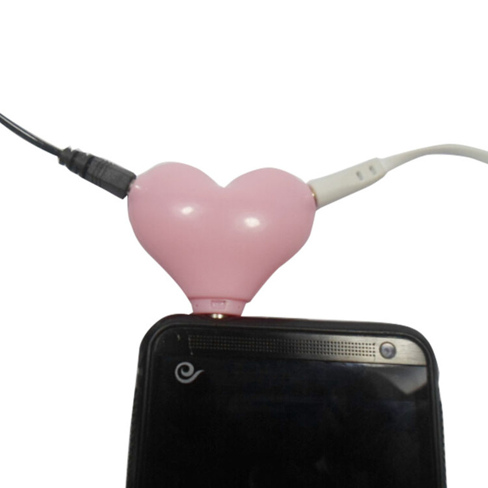 Audio And Music Splitter - 5Pcs Heart-Shaped 3.5mm Stereo Audio Splitter