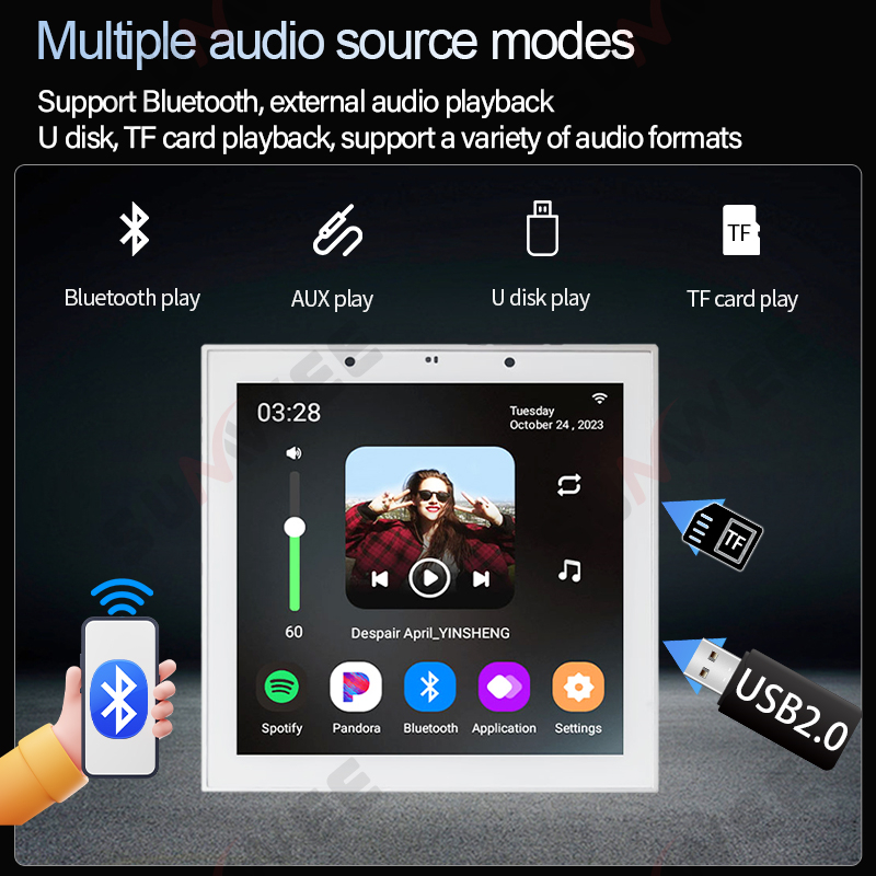 4 Inch Android 11 Tuya Smart H - огляд і ціна Audio Music Background