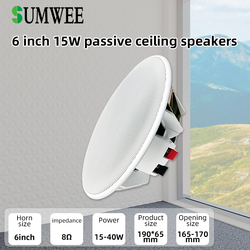 6 Inch 8ohm Ceiling Speaker Fu - огляд і ціна Audio Music Background