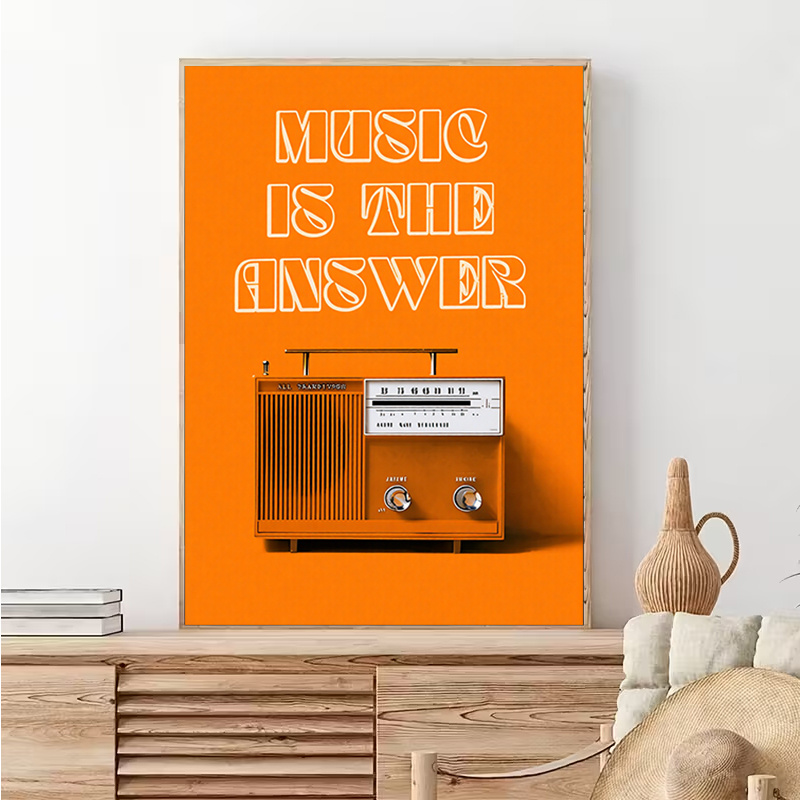 Vintage Radio Wall Art Framele - огляд і ціна Audio Music Background