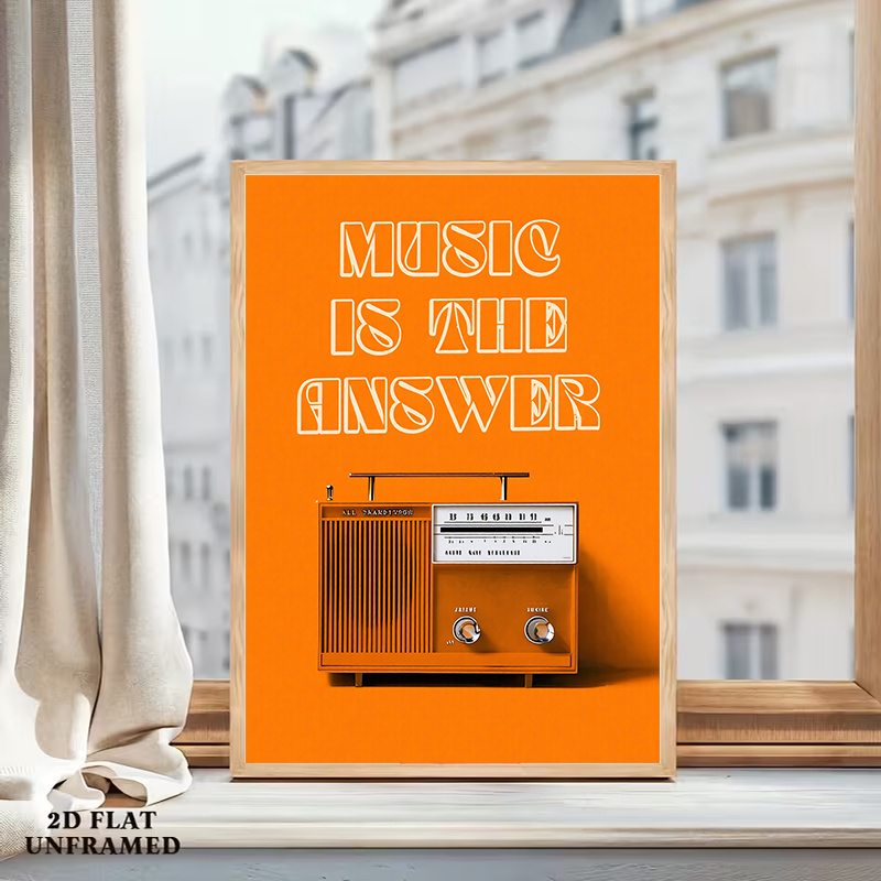 Vintage Radio Wall Art Framele - огляд і ціна Audio Music Background