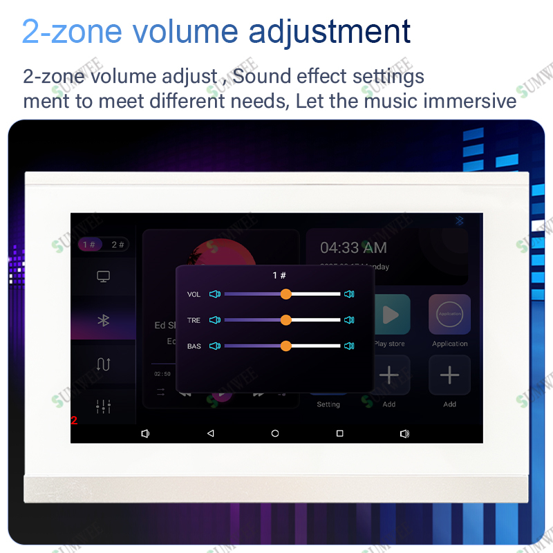 7 Inch Touch Screen 2 Zone Sma - огляд і ціна Audio Music Background