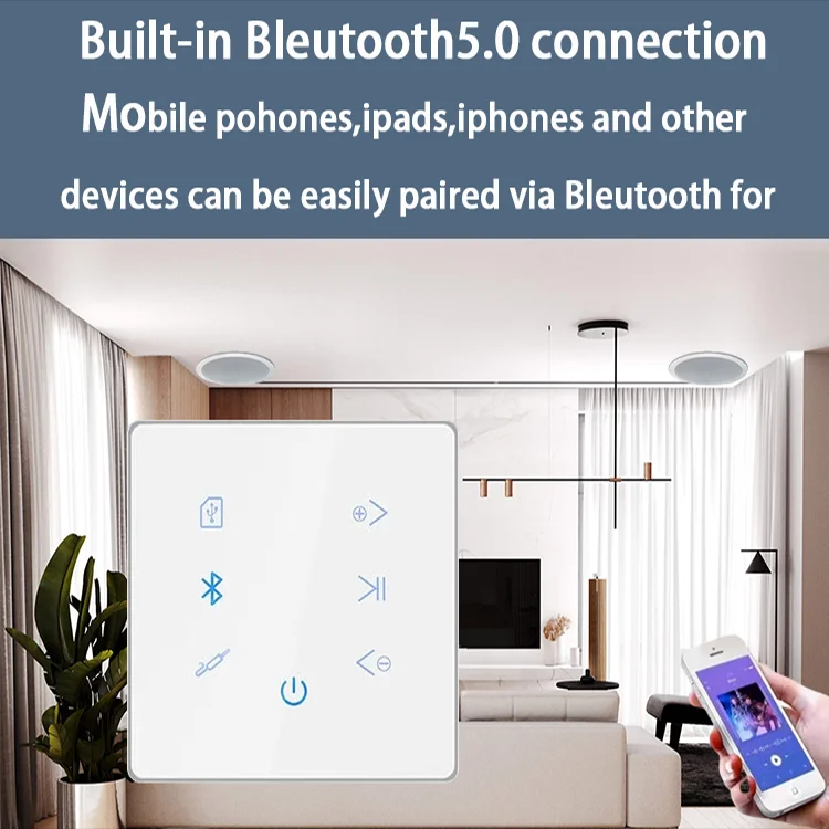 Bluetooth Wall Amplifier Home  - огляд і ціна Audio Music Background